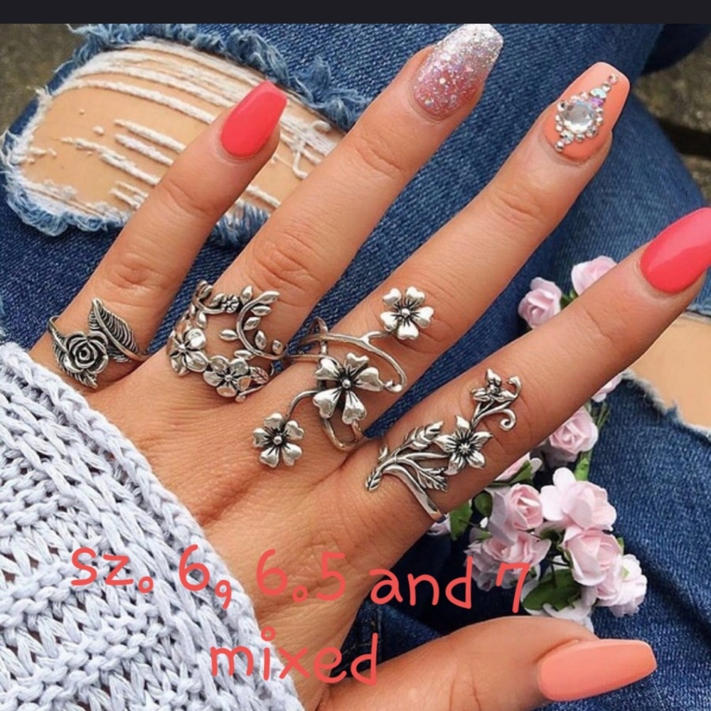 Rings stainless steel silver